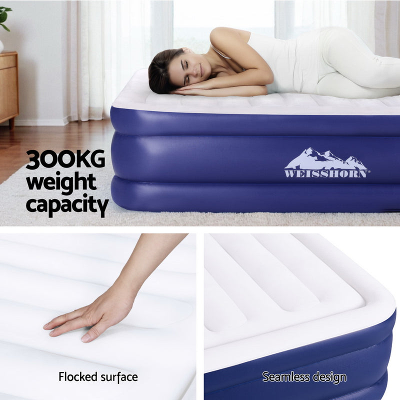 Weisshorn Air Mattress King Inflatable Bed Air bed 51cm - Outbackers