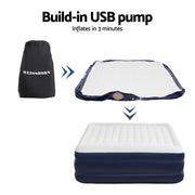 Weisshorn Air Mattress Double Inflatable Bed 46cm Air bed - Outbackers