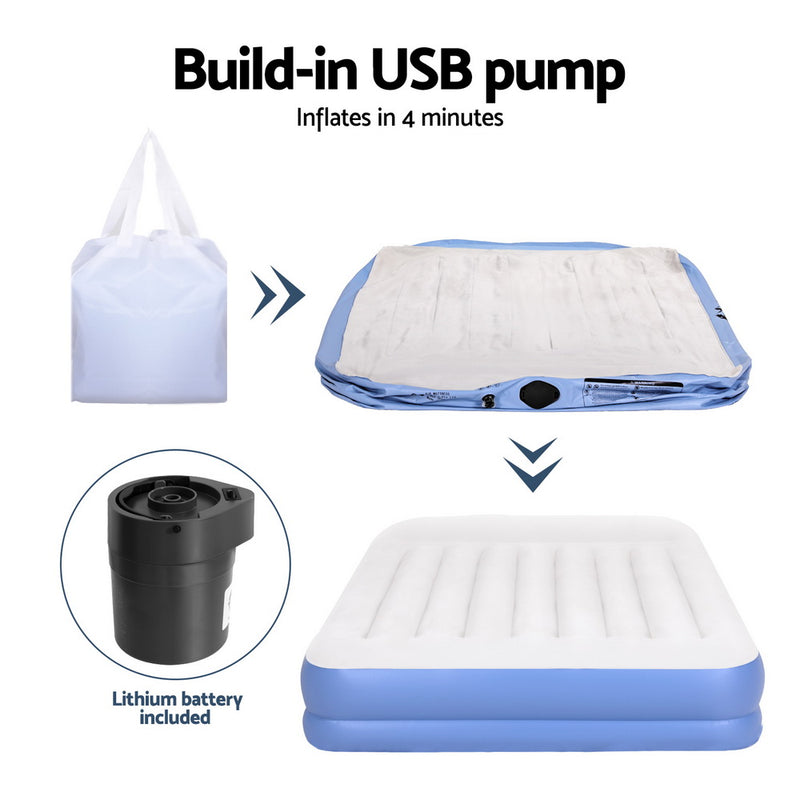 Weisshorn Air Mattress Queen Inflatable Bed 41cm Air bed - Outbackers