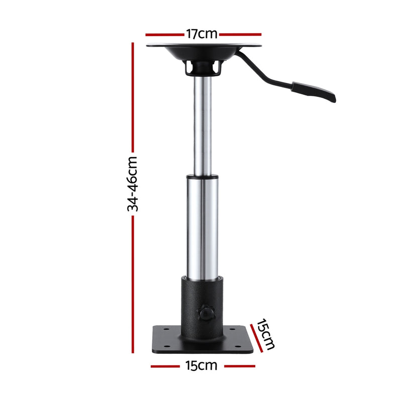 Seamanship Boat Seat Pedestal 34-46cm Adjustable Gas Lift 360 Degrees Swivel - Outbackers