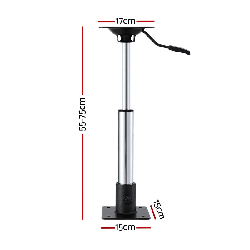 Seamanship Boat Seat Pedestal 55-75cm Adjustable Gas Lift 360 Degrees Swivel - Outbackers