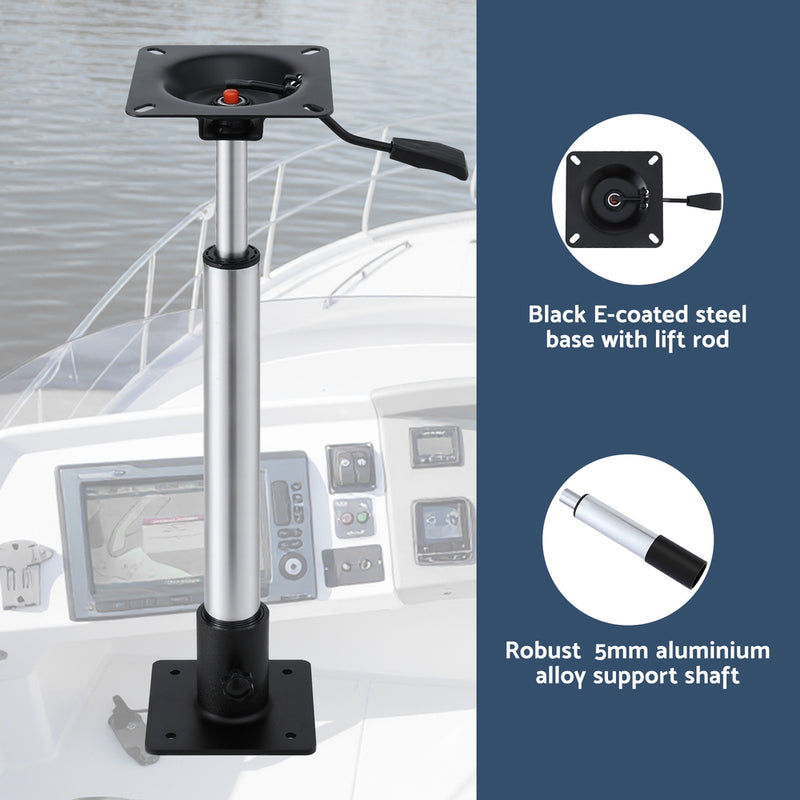 Seamanship Boat Seat Pedestal 55-75cm Adjustable Gas Lift 360 Degrees Swivel - Outbackers