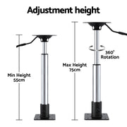 Seamanship Boat Seat Pedestal 55-75cm Adjustable Gas Lift 360 Degrees Swivel - Outbackers