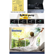 Bestway Air Mattress King Inflatable Bed 56cm Airbed Blue - Outbackers