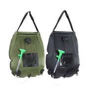 Weisshorn Camping Shower Bag 20L Set of 2 Portable Green Black - Outbackers