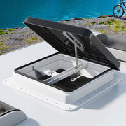 Weisshorn Caravan Roof Vent Hatch RV Skylight Motorhome Camper 350x350mm Black - Outbackers