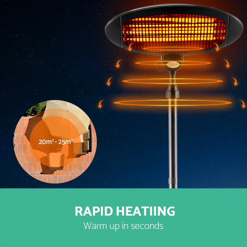 Devanti Electric Patio Heater 2000W - Outbackers