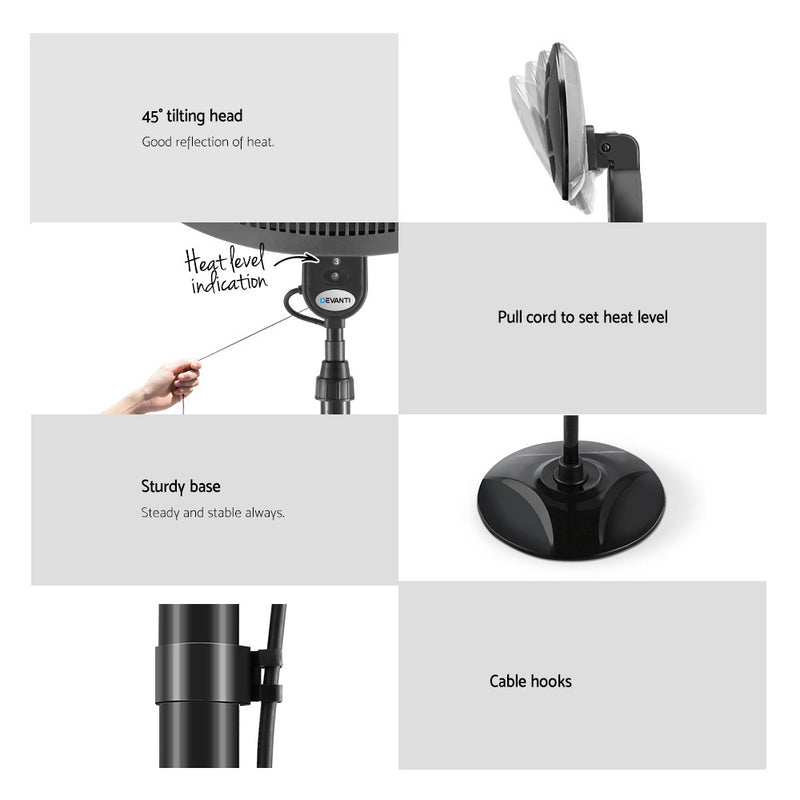 Devanti Electric Patio Heater 2000W - Outbackers