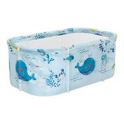 Weisshorn Foldable Bathtub PVC Spa Bucket Inflatable Cushion 113x61cm Blue - Outbackers