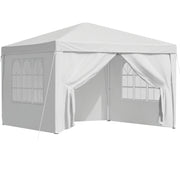 Instahut Gazebo 3x3 Pop Up Marquee Folding Tent Wedding Gazebos Camping Outdoor Canopy White - Outbackers