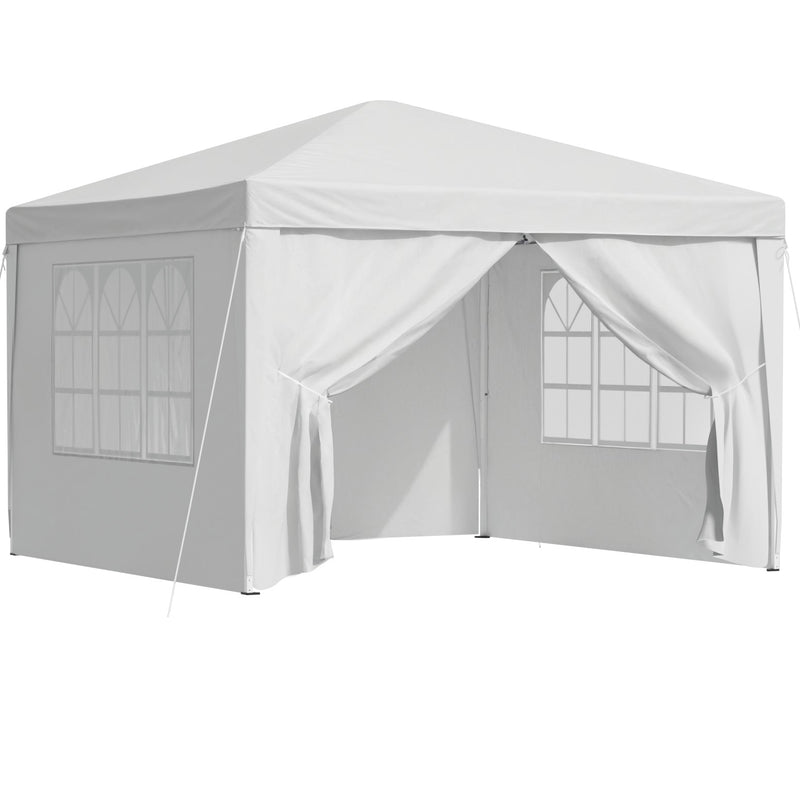 Instahut Gazebo 3x3 Pop Up Marquee Folding Tent Wedding Gazebos Camping Outdoor Canopy White - Outbackers
