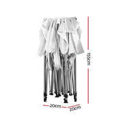 Instahut Gazebo Pop Up Marquee 3x3 Folding Tent Outdoor Camping 500D Oxford - Outbackers