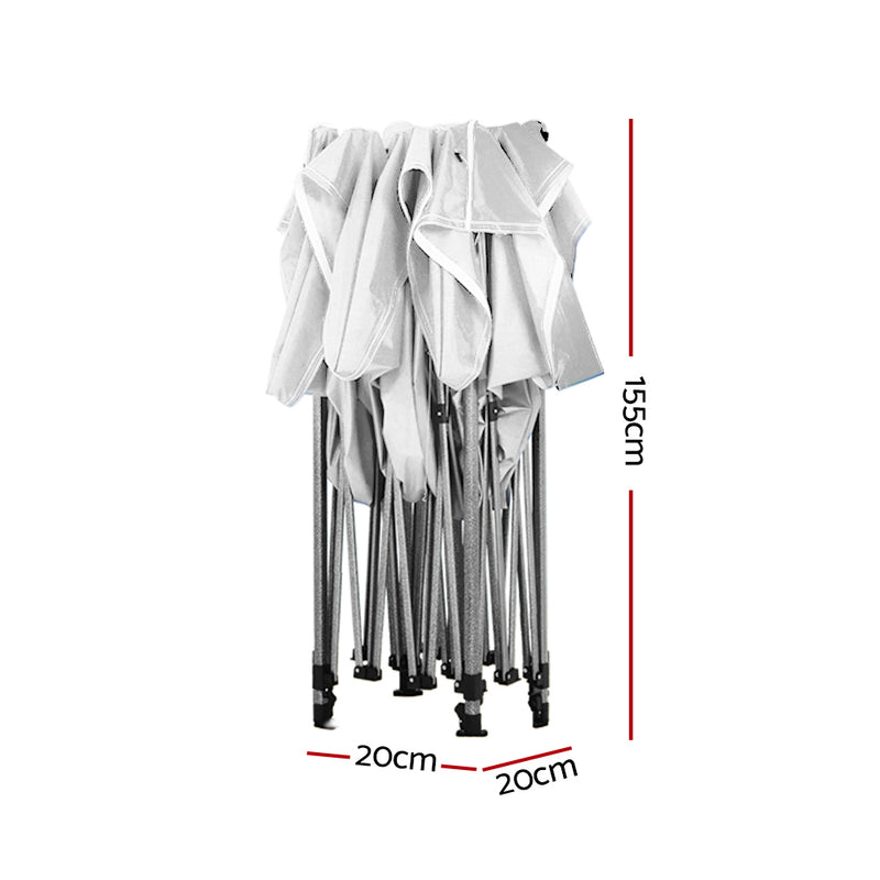 Instahut Gazebo Pop Up Marquee 3x3 Folding Tent Outdoor Camping 500D Oxford - Outbackers
