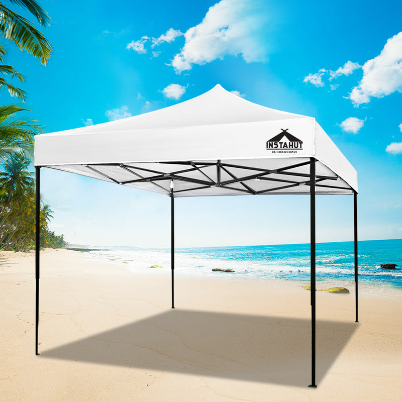 Instahut Gazebo Pop Up Marquee 3x3 Folding Tent Outdoor Camping 500D Oxford - Outbackers