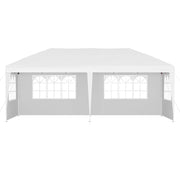 Instahut Gazebo Pop Up Marquee 3x6m Wedding Party Outdoor Camping Tent Canopy Side Wall White - Outbackers