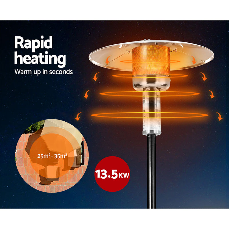 Devanti Outdoor Gas Patio Heater - Outbackers