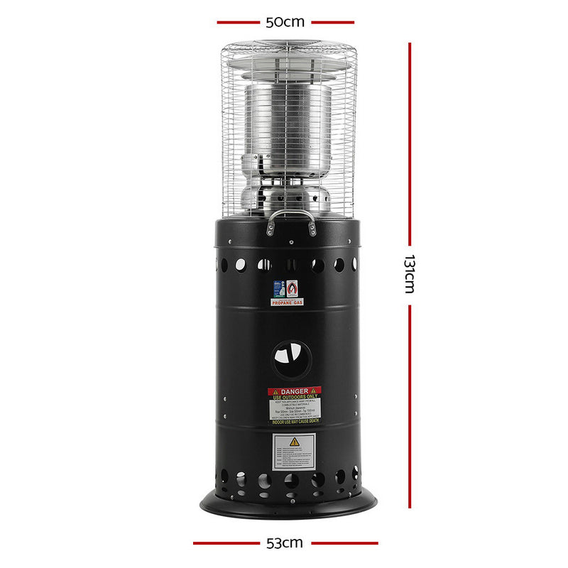 Devanti Outdoor Gas Patio Heater Black - Outbackers