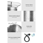 Devanti Outdoor Gas Patio Heater Black - Outbackers