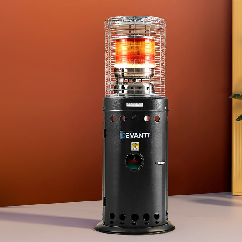 Devanti Outdoor Gas Patio Heater Black - Outbackers
