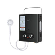 Devanti Portable Gas Water Heater LPG-powered System Black - Outbackers