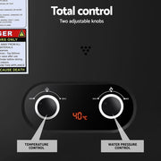Devanti Portable Gas Water Heater LPG-powered System Black - Outbackers