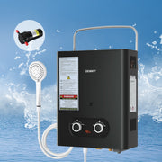 Devanti Portable Gas Water Heater LPG-powered System Black With Pump - Outbackers