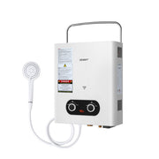 Devanti Portable Gas Water Heater Outdoor Camping Shower White - Outbackers