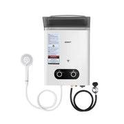 Devanti Portable Gas Water Heater Outdoor Camping Shower White - Outbackers