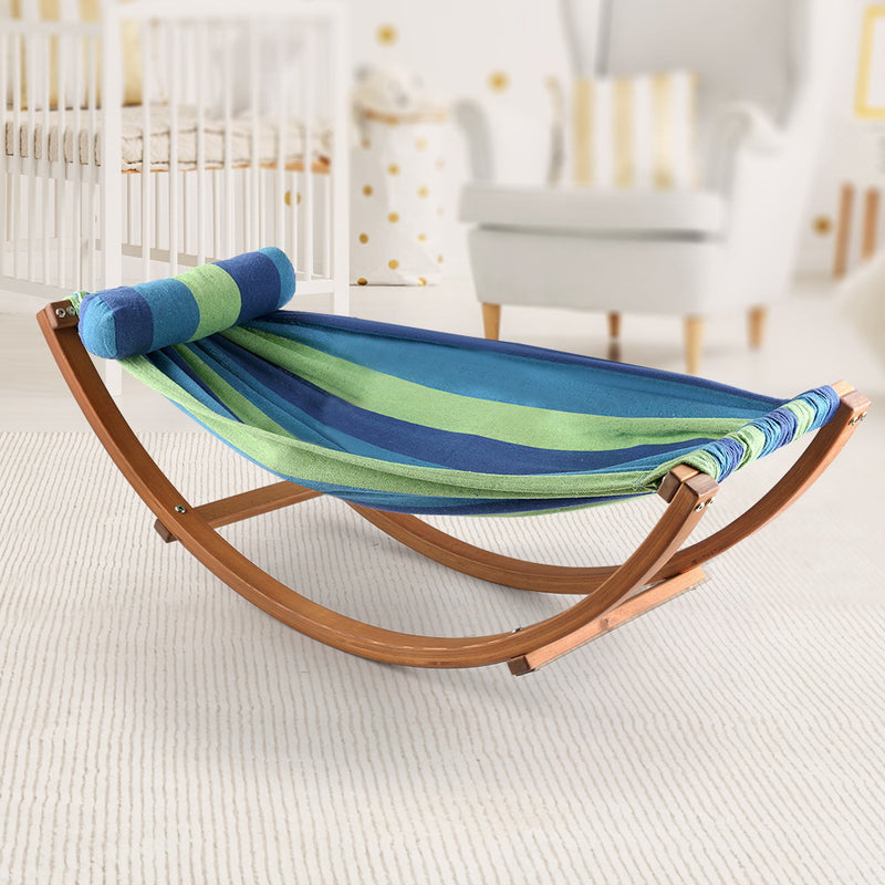 Gardeon Hammock Bed Outdoor Camping Kids Timber Hammock Rocking - Outbackers