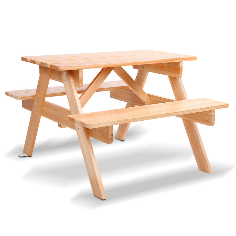 Keezi Kids Outdoor Table and Chairs Picnic Bench Set Children Wooden - Outbackers