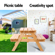 Keezi Kids Outdoor Table and Chairs Picnic Bench Set Children Wooden - Outbackers