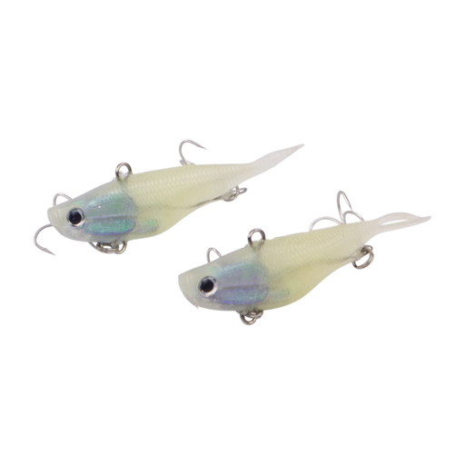 Swimerz 95mm Soft Vibe, White, 2 pack-0