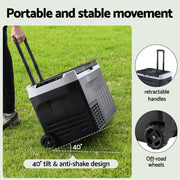Portable Fridge 30L Bar Fridges Camping Freezer 12V/24V/240V - Outbackers