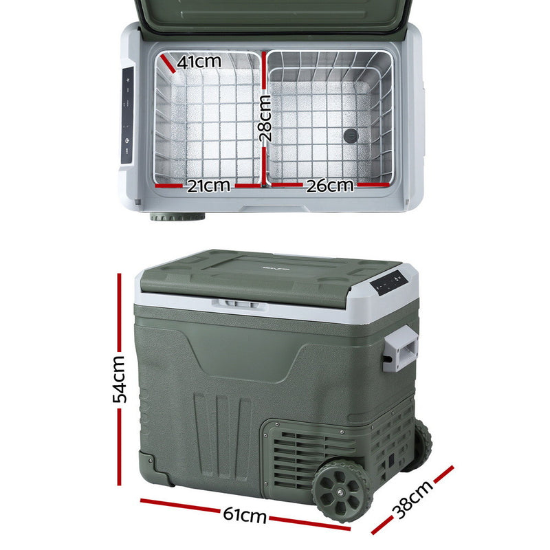Portable Fridge 50L Camping Bar Fridges Freezer 12V/24V/240V - Outbackers