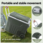 Portable Fridge 50L Camping Bar Fridges Freezer 12V/24V/240V - Outbackers