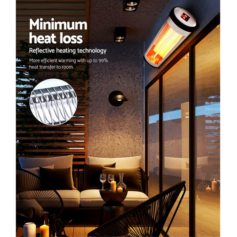Devanti Electric Strip Heater Radiant Heaters 1500W - Outbackers