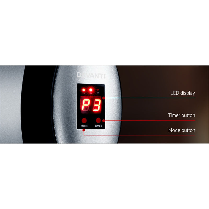 Devanti Electric Strip Heater Radiant Heaters 2000W - Outbackers