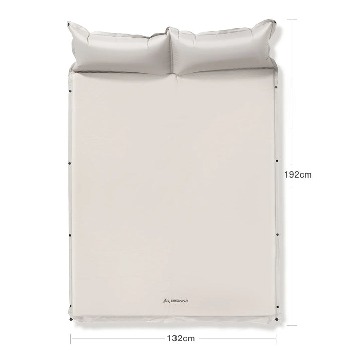 Self-Inflating Camping Mattress with Built-In Pillow Grey