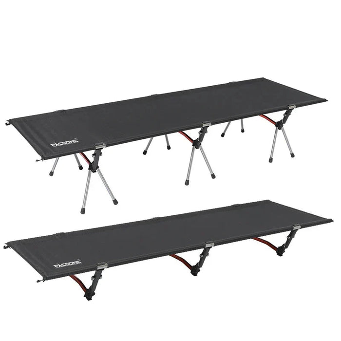Lightweight Camping Cot Collapsible Sleeping Bed Black