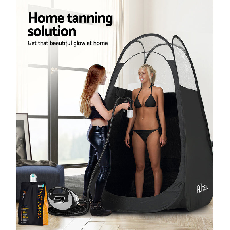 Portable Pop Up Tanning Tent - Black - Outbackers