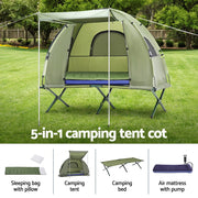 Weisshorn 5-in-1 Camping Tent Cot 1-person Air Mattress Camping Bed - Outbackers