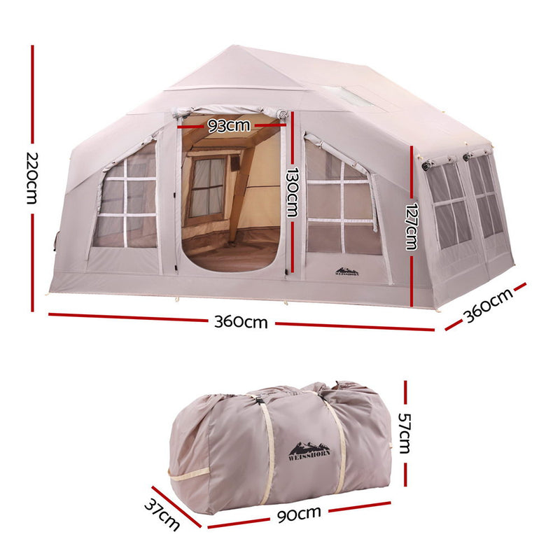 Weisshorn Camping Tent Inflatable Beach Tent 6 Person 360CM - Outbackers