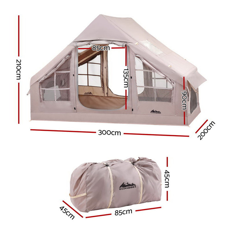 Weisshorn Camping Tent Inflatable Beach Tent 6 Person 300CM - Outbackers