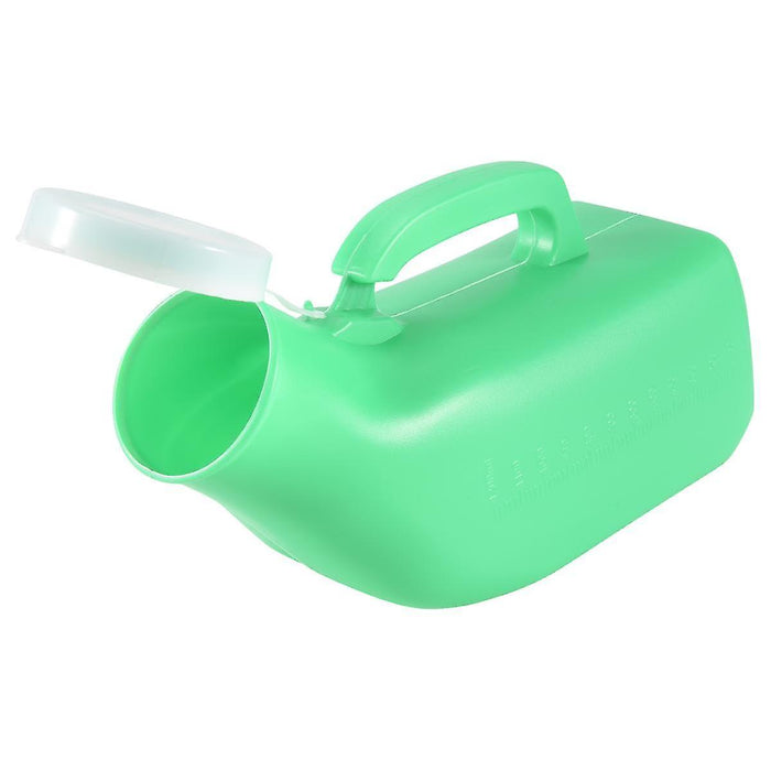 Male urine bottle with lid autoclavable For travel camping patient 1.2L Green