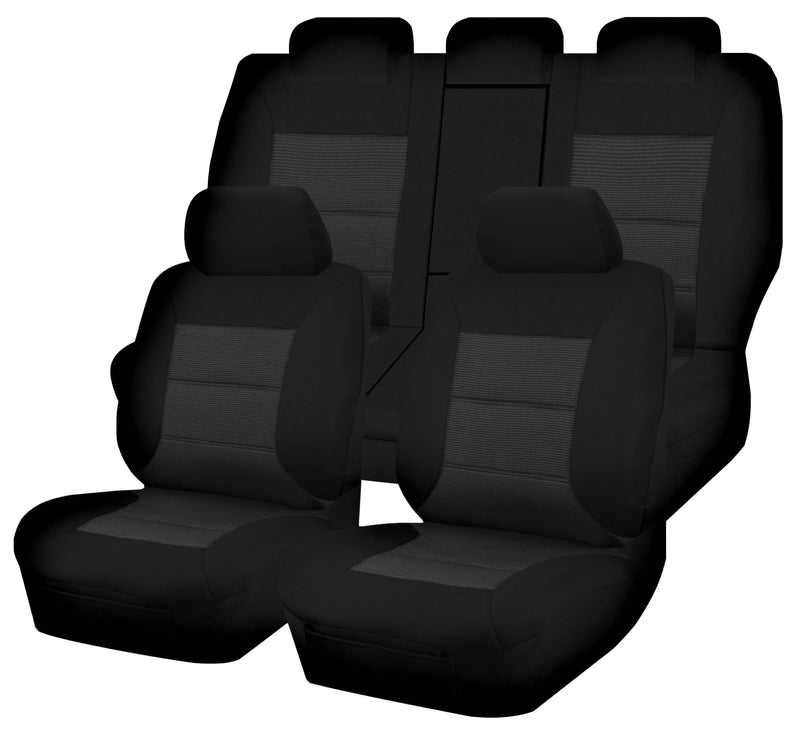 Seat Covers for TOYOTA RAV4 ALA49R.ASA44R .ZSA42R SERIES 02/2012 - 12/2018 4x2.4X4 SUV/WAGON 5 SEATERS FR BLACK PREMIUM - Outbackers