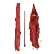 Havana Outdoors Beach Umbrella 2.4M Outdoor Garden Beach Portable Shade Shelter - Red - Outbackers