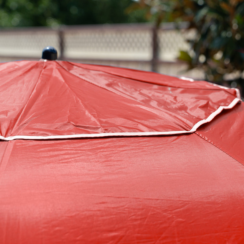 Havana Outdoors Beach Umbrella 2.4M Outdoor Garden Beach Portable Shade Shelter - Red - Outbackers