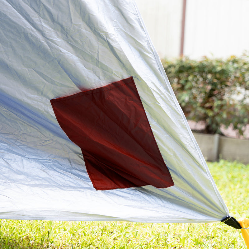 Havana Outdoors Beach Umbrella 2.4M Outdoor Garden Beach Portable Shade Shelter - Red - Outbackers