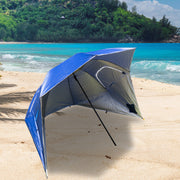 Havana Outdoors Beach Umbrella 2.4M Outdoor Garden Beach Portable Shade Shelter - Blue - Outbackers
