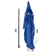 Havana Outdoors Beach Umbrella 2.4M Outdoor Garden Beach Portable Shade Shelter - Blue - Outbackers